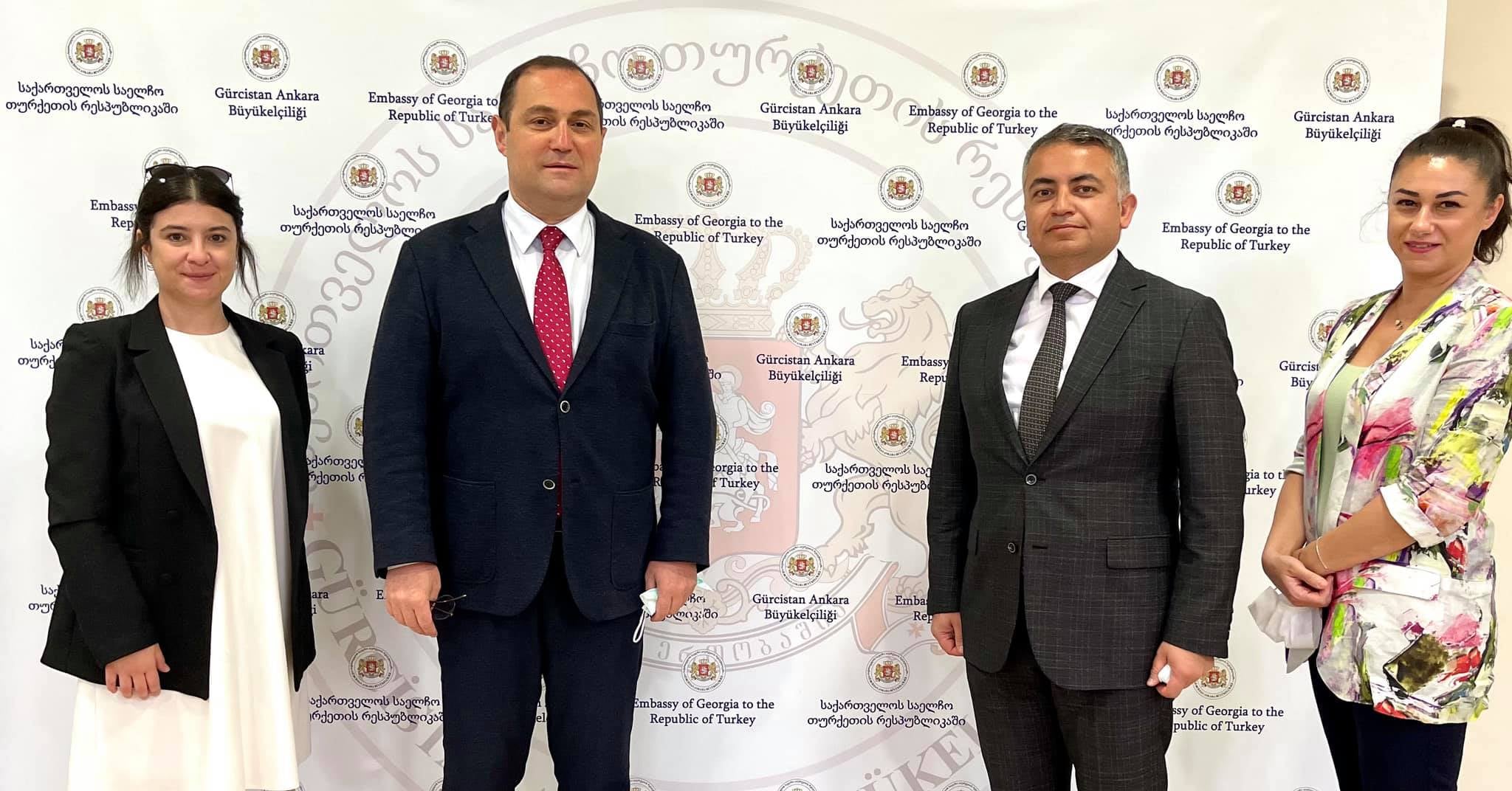 Gürcistan Büyükelçisi Giorgi Janjgava USHAŞ Genel Müdürü Mehmet Ali Kılıçkaya ile görüştü