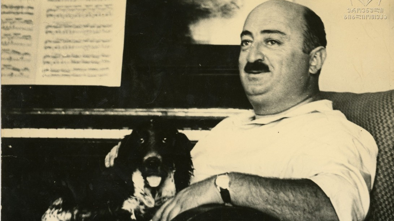 კომპოზიტორი რეზო ლაღიძე და მსახიობი ზურაბ ქაფიანიძე