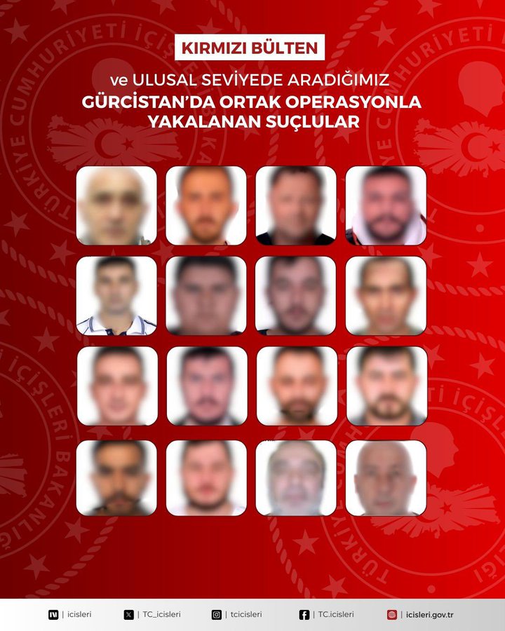 Türkiye -Gürcistan Ortak operasyonla 16 şüpheli yakalandı