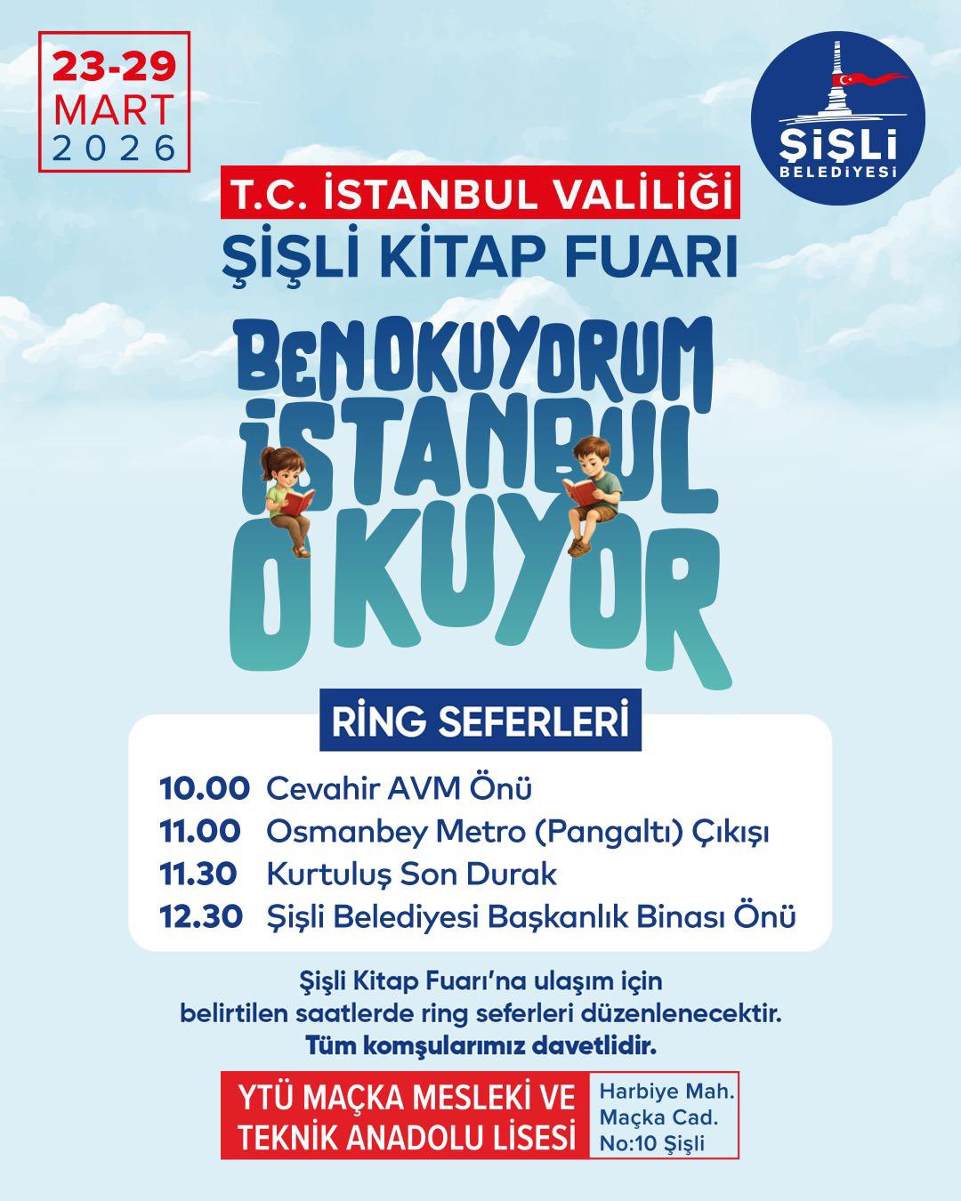 📚 “Ben Okuyorum, İstanbul Okuyor” Kitap Fuarı Şişli’de!